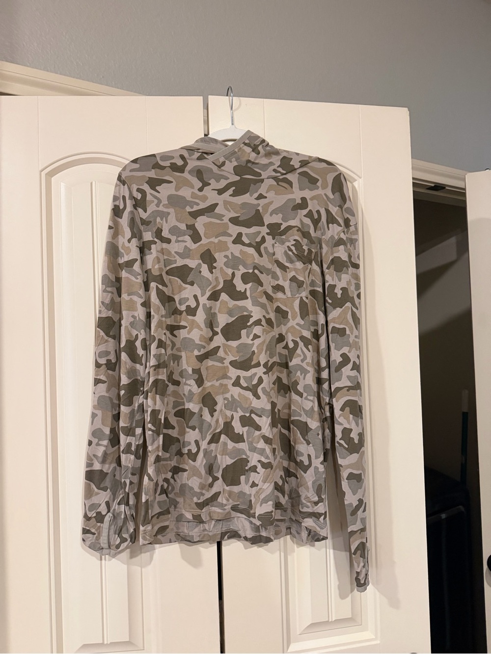 Free Fly Apparel Men's Long Sleeve Camouflage Shirt - Olive & Tan